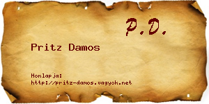 Pritz Damos névjegykártya